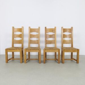 4x Dining chair Brutalist, 1970s