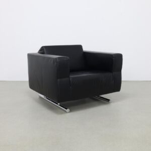 Design Lounge Chair in Leather by Molinari