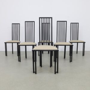 6x Dining Chair Postmodern, 1980s