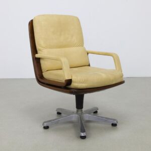 1x Vintage Office Chair Conference Chair Leather Eugen Schmidt, 1960