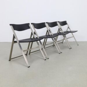 4x Folding Chair P08 by Tecno, Italy (set price)