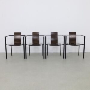 4x Postmodern dining chair by Karl Friedrich Förster for KFF, 1980s
