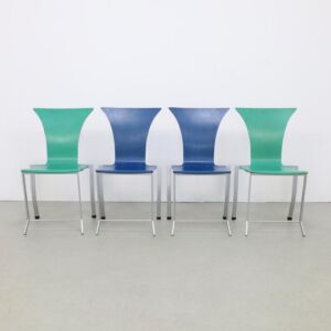 4x Postmodern Dining Chair KFF, 1990s