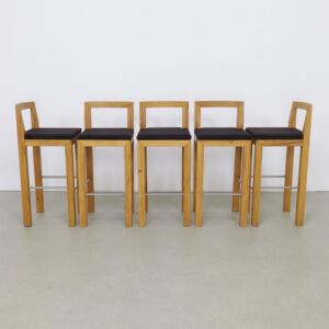 5x Bar Stool Solid Wood Göhring