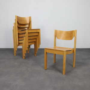 Set of 6 Dining Chairs, 1970s