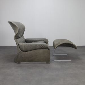 Lounge Chair & Ottoman by Giovanni Offredi for Saporiti, 1970s