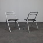 Giorgio Cattelan Cidue Leather Folding Chair Italy 1970s