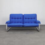 Chrome Tubular Frame Two-Seater Sofa 1970s