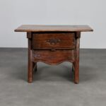 Antique Wooden Side Table with Drawer 18th Century