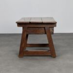 Antique Wooden Side Table with Drawer 18th Century
