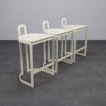 Set of 3 Postmodern Barstools by Almillmö 1980s