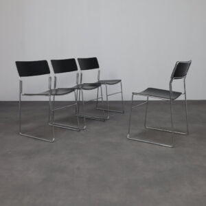 Set of 4 Postmodern Dining Chairs Sultana by Arrben Italy 1980s