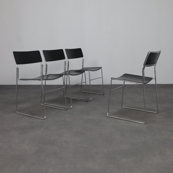 Set of 4 Postmodern Dining Chairs Sultana by Arrben Italy 1980s
