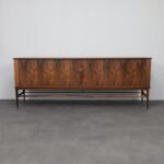 Mid-Century Danish Rosewood Sideboard with Tambour Doors 1960s
