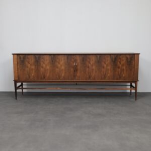Mid-Century Danish Rosewood Sideboard with Tambour Doors 1960s