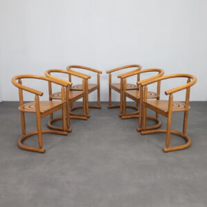 Set of 6 Bentwood Dining Chairs by Allmilmö, 1980s