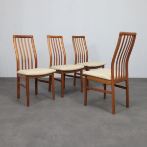 Set of 4 Dining Chairs by Kai Kristiansen for Schou Andersens, Denmark, 1970s