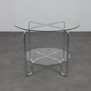Tubular Frame Coffee Table in Bauhaus Style, 1980s