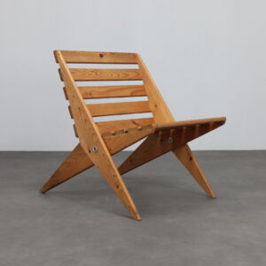 Folding Chair "Scissors" in Slatted Pinewood, 1970s