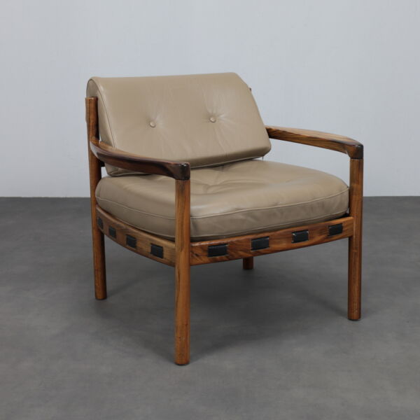 Mid-Century Modern Leather Lounge Chair by Sven Ellekaer for Coja Netherlands, 1960s