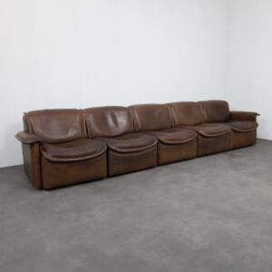 Iconic DS-12 Modular Leather Sofa by De Sede, Switzerland, 1970s