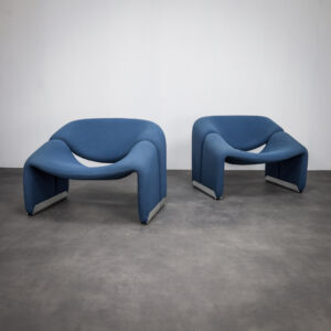 Pair of F598 Groovy Chairs by Pierre Paulin for Artifort, Netherlands, 1970s