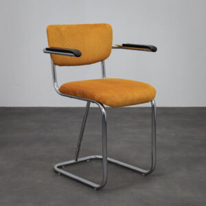Gispen 207 Tubular Steel Chair by W.H. Gispen, Netherlands, 1950s