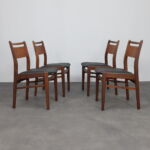 Rare Mid-Century Modern Teak Dining Chairs, Set of 4, 1960s