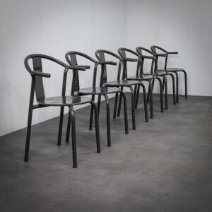Rare Set of 6 "Maxmo" Postmodern Dining Chairs by Ikea, 1980s