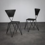 Rare Pair of "Sonett" Chairs by Karl Fostel Seniors Erben (1950s)