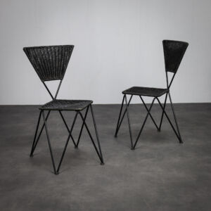 Rare Pair of "Sonett" Chairs by Karl Fostel Seniors Erben (1950s)