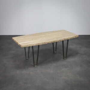 Travertine Coffee Table, Italy (1970s)