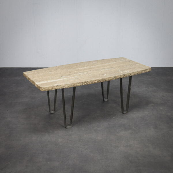 Travertine Coffee Table, Italy (1970s)