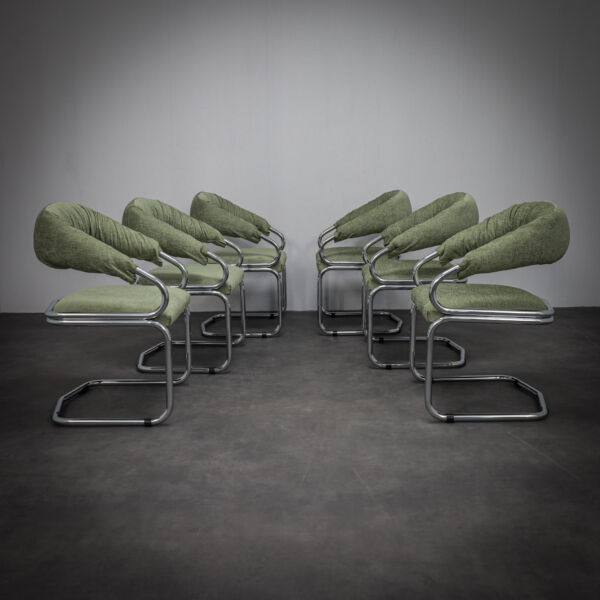 Set of 6 Dining Chairs by Giotto Stoppino for Kartell (1970s)