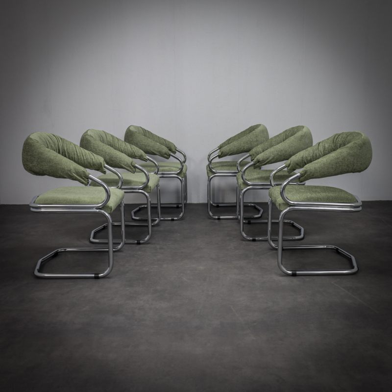 Set of 6 Dining Chairs by Giotto Stoppino for Kartell (1970s)