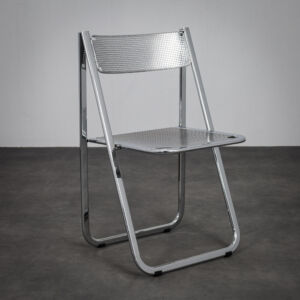 "Tamara" Perforated Metal Folding Chair by Arrben Italy (1980s)