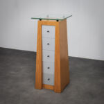 Postmodern Italian Chest of Drawers with Glass Top (1980s)