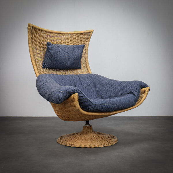 Rattan Lounge Chair by Gerard van den Berg for Montis, 1970s