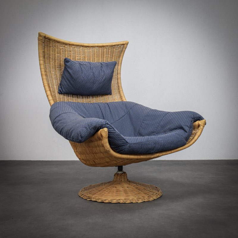 Rattan Lounge Chair by Gerard van den Berg for Montis, 1970s