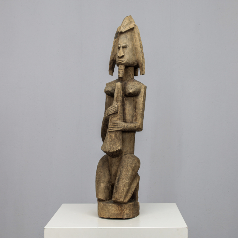 Hand-Carved Dogon Style Female Sculpture, Africa, 1970s