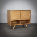 Jiri Jiroutek sideboard with Sliding Doors Czechoslovakia 1960s