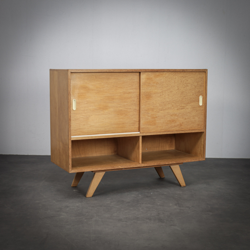 Jiri Jiroutek sideboard with Sliding Doors Czechoslovakia 1960s