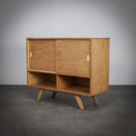 Jiri Jiroutek sideboard with Sliding Doors Czechoslovakia 1960s