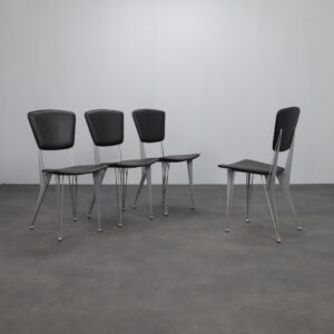 Set of 4 T38 Dining Chairs by Studio Archirivolto for Fasem, Italy, 1980s