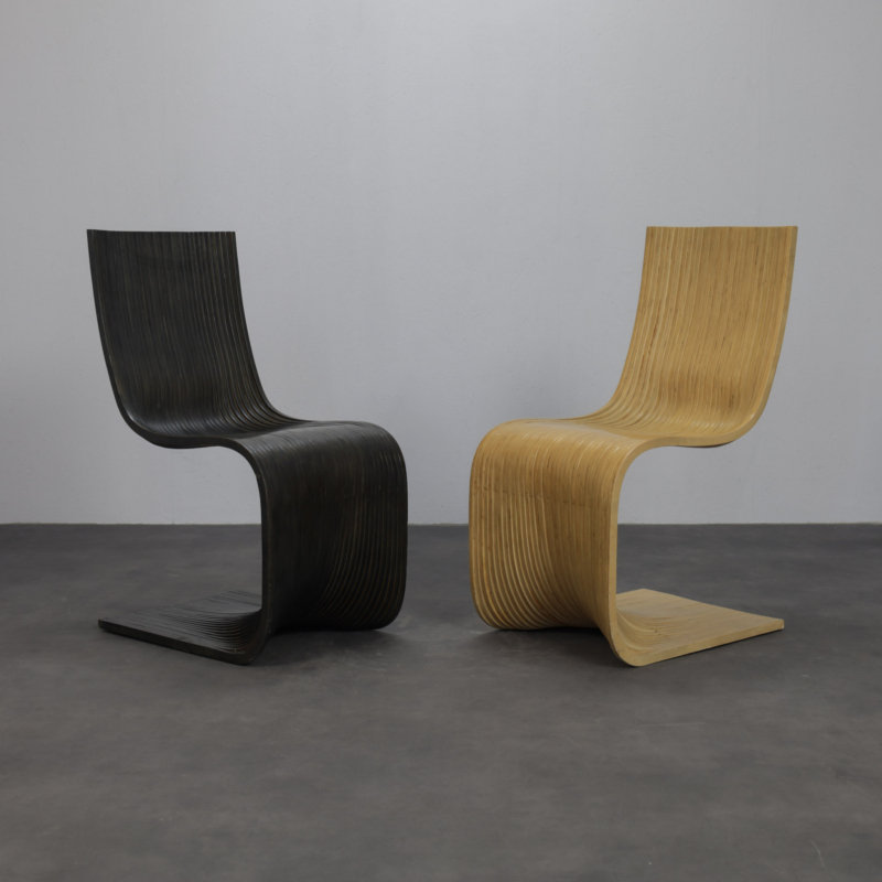 Pair of Contour Chairs by Alejandro Estrada for Piegatto, Guatemala, 2006