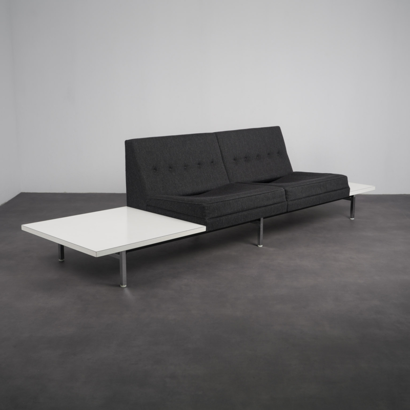 2-Seater Sofa with Side Tables by George Nelson for Herman Miller, USA, 1960s – three-quarter front view