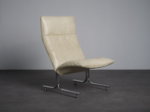 DS-2030 leather lounge chair by Hans Eichenberger for De Sede, Switzerland, 1970s, three-quarter front view