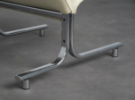 DS-2030 leather lounge chair by Hans Eichenberger for De Sede, Switzerland, 1970s, chrome base detail
