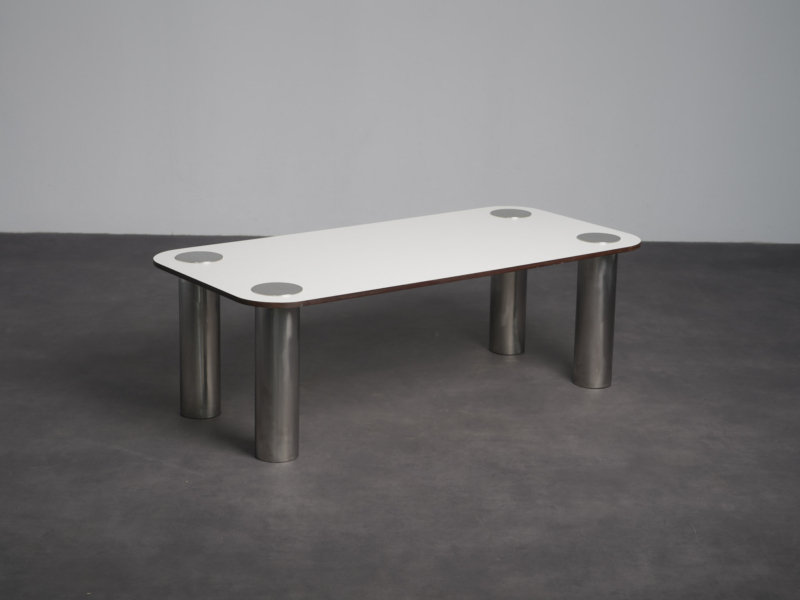 Modernist Coffee Table by Marco Zanuso for Zanotta, Italy, 1970s, three-quarter view