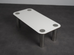 Modernist Coffee Table by Marco Zanuso for Zanotta, Italy, 1970s, elevated three-quarter view